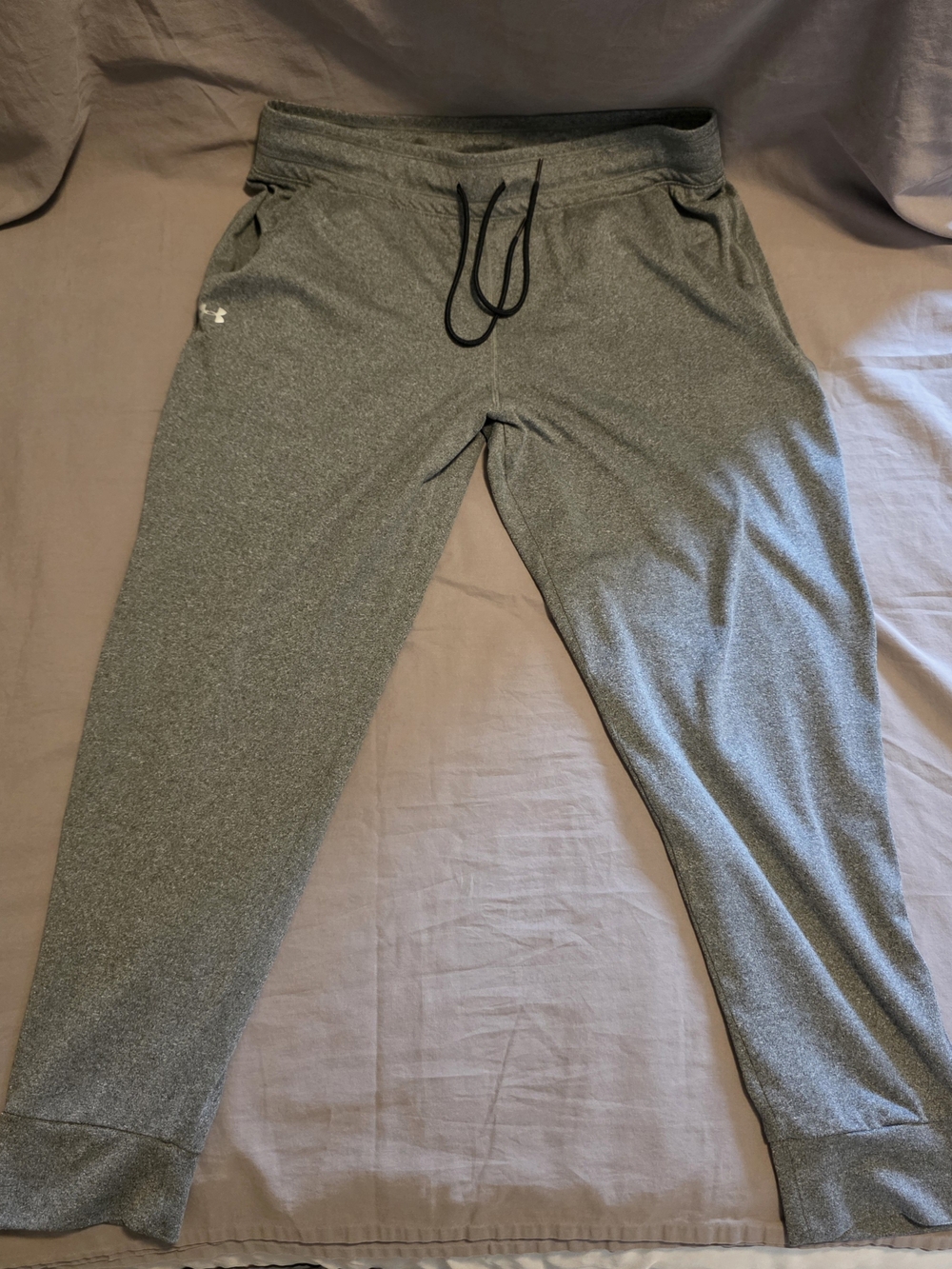 Under Armour Heather Gray Jogger Sweatpants with Drawstring